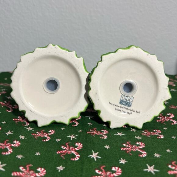 Blue Sky Clayworks Holiday Holly Berries & Leaves Salt & Pepper Shakers - Picture 5 of 5